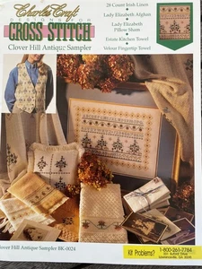 Charles Craft Designs for Cross Stitch Clover Hill Antique Sampler BK-0024 - Picture 1 of 7
