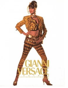 1990s Supermodel Linda Magazine Print AD High Heels Long Legs Gianni Versace - Picture 1 of 1