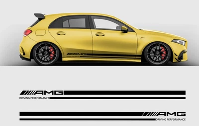 Mercedes Benz rayas laterales gráficos de vinilo ambos lados calcomanías clase A AMG Foto 1 de 4