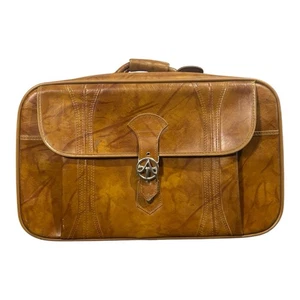 Valigia bagaglio vintage American Tourister 1975 marmo marrone deposito da viaggio *senza chiave - Foto 1 di 18