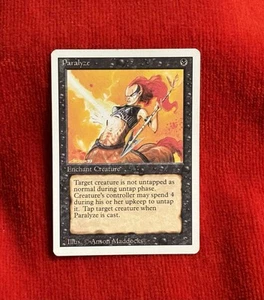 Magic The Gathering Paralyze Enchant Creature Black card - Picture 1 of 1