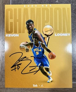 Kevon Looney Signed 8x10 Golden State Warriors Photo NBA Champion UCLA Bruins - Picture 1 of 1