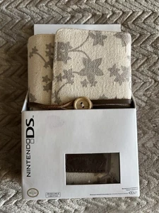 NEW Nintendo DS LITE Star Flower Canvas Organizer Range-Tout Carrying Case Cream - Picture 1 of 2
