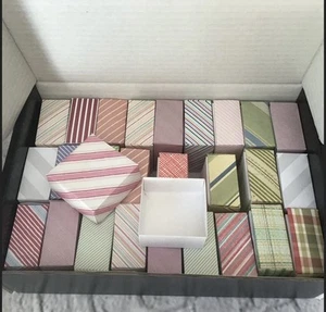27 Mini Origami Boxes Check & Stripe Gift, Jewellery,sweet,favour Boxes ~ 24 - Picture 1 of 4