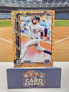 2025 Topps Holiday #H76 Riley Greene Gold Holiday Lights - Bild 1 von 3