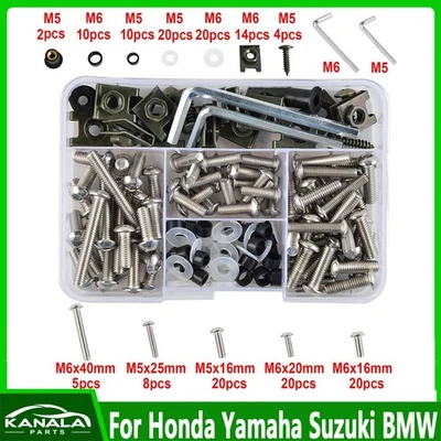 1Sets Fairing Fastener Bolts Screws Kit Universal For Honda Yamaha Suzuki BMW Foto 1 de 3