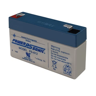 Power-Sonic PS-612 6V 1.4AH SLA Replacement Battery for EnerSys Genesis NP1.2-6 - Image 1 of 4