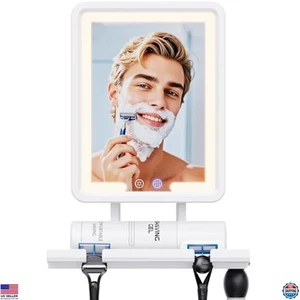 2025 Specchio Doccia Riscaldato Senza Nebbia - Luci Dimmerabili, Antiappannamento, Porta Rasoio, 3 - Foto 1 di 6