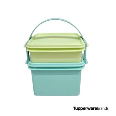 Tupperware Snack Set w/Cariolier with New Color  (2 Layers) 1.7L+790ml Each - Image 1 of 4