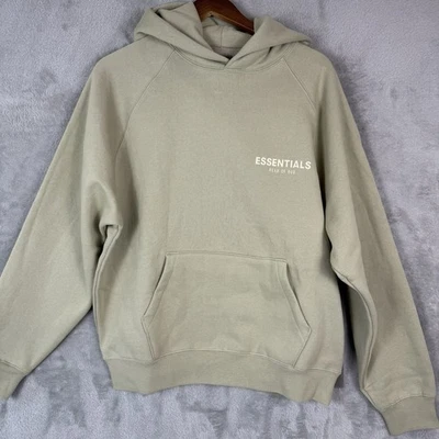 Nuevo Pullover Essentials Fear Of God Logo Frontal Sudadera con Capucha Espuma de Mar Talla Pequeña Nuevo con Etiquetas Foto 1 de 4