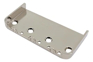 Half 1/2 Telecaster Bigsby Cut bridge plate - no saddles, Satin Nickel - Picture 1 of 2