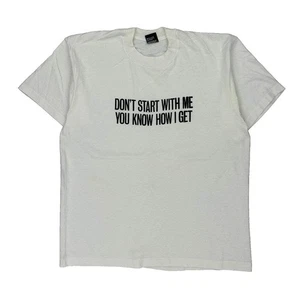 Humorous Quote Screen Stars Single Stitch T-Shirt - XL White Cotton Blend - Picture 1 of 8