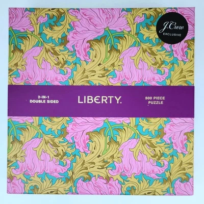 NUEVO EN CAJA J.CREW LIBERTY OF LONDON 500 Piezas Puzzle Dos Caras ART NOUVEAU Rosa Floral Foto 1 de 4