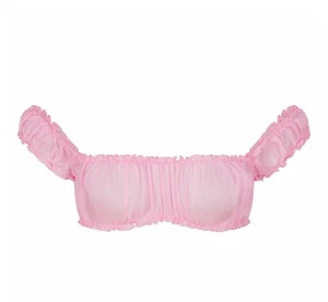SKIMS Romance Crop Top Intim Seide Rosa Kaugummi AP-SQN-1435 Neu - Bild 1 von 12