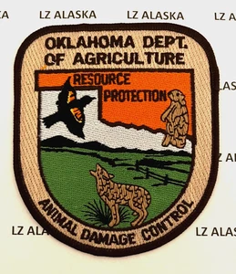 OKLAHOMA DEPARTAMENTO DE AGRICULTURA PROTECCIÓN DE RECURSOS PARCHE CONTROL DE DAÑOS ANIMALES SP4 - Imagen 1 de 3