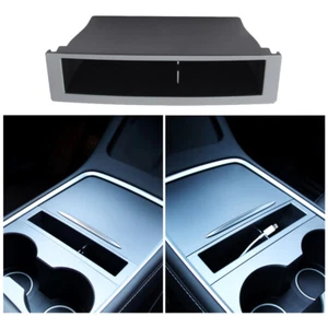 Mittelkonsole Staufach Für Tesla Model 3 Model Y Console Storage Unit Grau - Picture 1 of 6