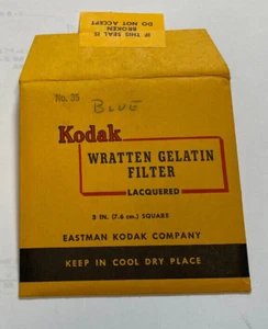 KODAK WRAT GELATINEFILTER NR. 35 3 Zoll/7,6 cm quadratisch geöffnet - Bild 1 von 2