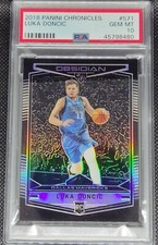 Luka Doncic 2018-19 Panini Chronicles Obsidian 571 Rookie RC PSA 10