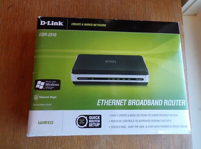 D-Link EBR-2310~4-10/100 LAN Port Wired Ethernet Broadband Router w/AC Adapter - Image 1 of 4