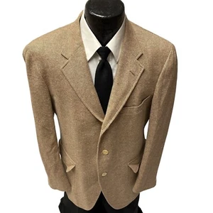 Vtg 60’s Jos A Bank Men Tan Sport Coat DONEGAL TWEED Jacket FLECKED Wool Blazer - Picture 1 of 10