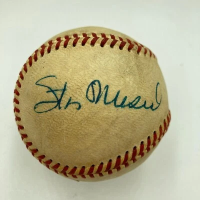 Stan Musial Playing Days Signed 1950's National League Giles Baseball JSA COA - Image 1 of 4