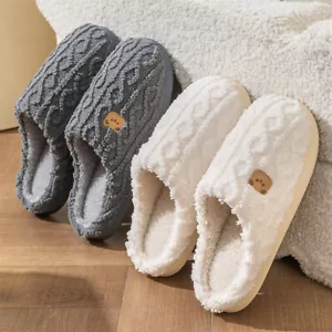 Damen Herren Hausschuhe Memory Baumwolle Slippers Winter Wärme Plüsch Pantoffeln - Bild 1 von 13