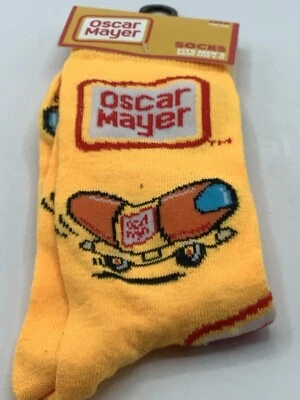 NUEVO Calcetines Oscar Mayer Weinermobile Para Hombre Talla 6-12 Un Par Amarillo Hot Dog Foto 1 de 4