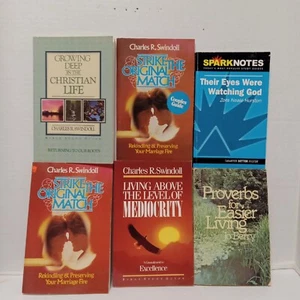 LOT OF 6 CHRISTIAN BOOKS Charles Swindoll - Picture 1 of 17
