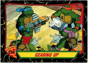 1989 Topps Teenage Mutant Ninja Turtles Card #132 - Gearing Up - Picture 1 of 2