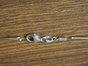 OMEGA! SOLID 750 18ct! WHITE GOLD DETACHABLE NECKLACE CHAIN, 18inch- 45cm LONG - Picture 1 of 2