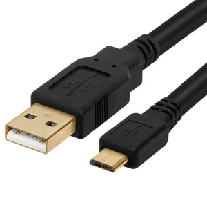6 Feet Micro USB Cable USB A Male to Micro USB B Male Data Charger Cord - Black - Picture 1 of 3