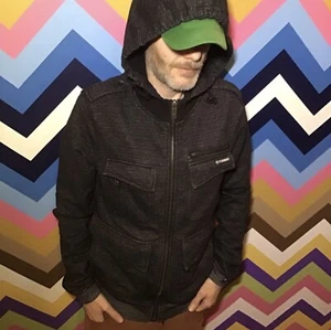 Element gestromt Streifen schwarz grau Hoodie Jacke - Bild 1 von 7