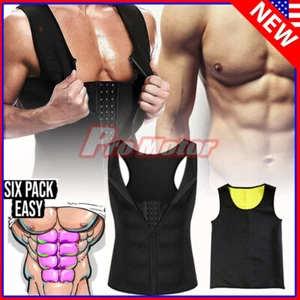 Men Sweat Waist Trainer Vest Weight Loss Neoprene Body Shaper Slimming Sauna - Picture 1 of 15