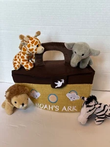 Aurora Baby Talk Noah's Ark Soft Ark with 4 Mini Plush Animals - Picture 1 of 14