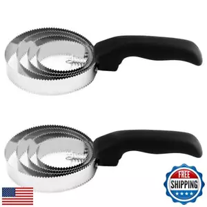 2Pcs Stainless Steel Curry Comb Horse Brush 4 Rings Rubber Horse Curry Comb f - Picture 1 of 5