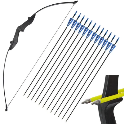 SHARROW 55 Zoll Bogenschießen Recurvebogen Set Straight Bogen RH LH Fiberglaspfeile