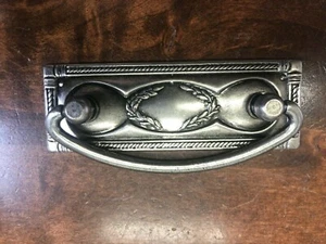 Qty 4 Hafele Cabinet Drawer Pull Handle Pewter 122.89.950 Tuscany Made in Italy - Picture 1 of 2