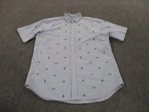 Ralph Lauren Shirt Adult LT Blue Nautical Lightweight Business Pony Casual Mens - Picture 1 of 11