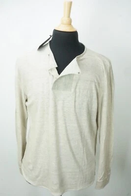 Camisa Jersey Giorgio Armani 100% Lino Beige Claro Avena Talla 38 TOTALMENTE NUEVA Foto 1 de 4