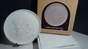 1988 Merry Christmas Deer Precious Moments Plate Decoration Collection 3ed Issue - Foto 1 di 4