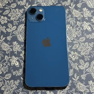iPhone 13 Blue Back Housing Replacement With Small Parts Frame OEM Pull - Imagen 1 de 7