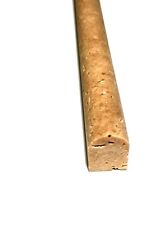 1/2" X 12" Walnut Travertine ChairRail Pencil Trim Wall Liner Tile (Pack of 10)