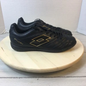 lotto stadio 705 Indoor soccer cleats Shoes Style Sneaker Black Sz 7.5 Men’s - Picture 1 of 8