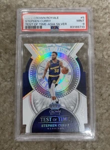 2022-23 Panini Crown Royale Stephen Curry Test of Time Asia Silver 9/18 #5 PSA 9 - Bild 1 von 4
