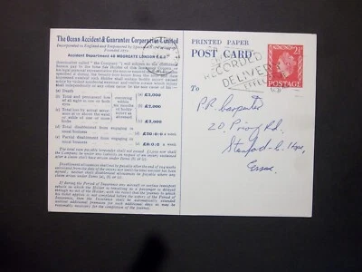 GB Stationery STO QEII 21/2d carmine Postcard size g KENSINGTON m/c H&B CS170 - Image 1 of 2