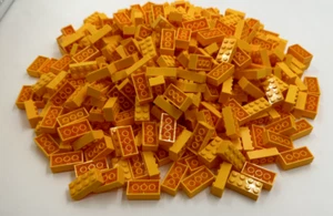 LEGO Pack of 200x New Bright Light Orange Brick 2 x 4 BULK BRICKS - Picture 1 of 10