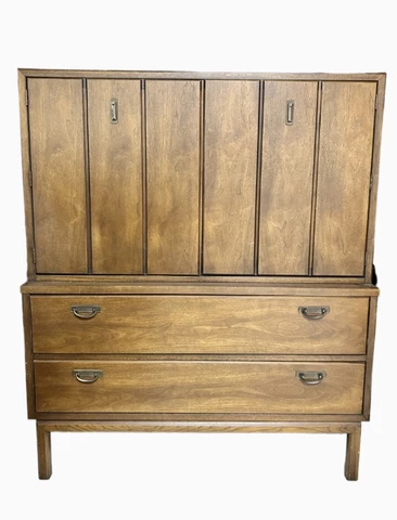 Mid-Century Modern Broyhill Premier Walnut Highboy Dresser Modern Classic Coll Cover