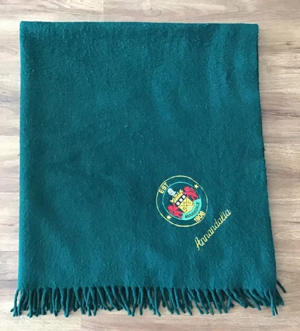 Wool Blanket Annadale Golf Club Lap Throw Hunter Green Stadium Blanket 50” X 60” Cover