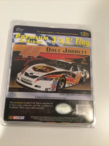 NASCAR Driver 44 Dale Jarrett 3x5 Premium 2 Sided Flag Brand New Cover