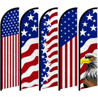 Large USA Windless Advertising Swooper Flag Betsy Ross American Flag - Image 1 of 2